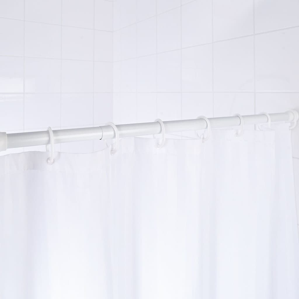 RIDDER Barra telescópica para cortina de ducha 110-185 cm blanca 55201