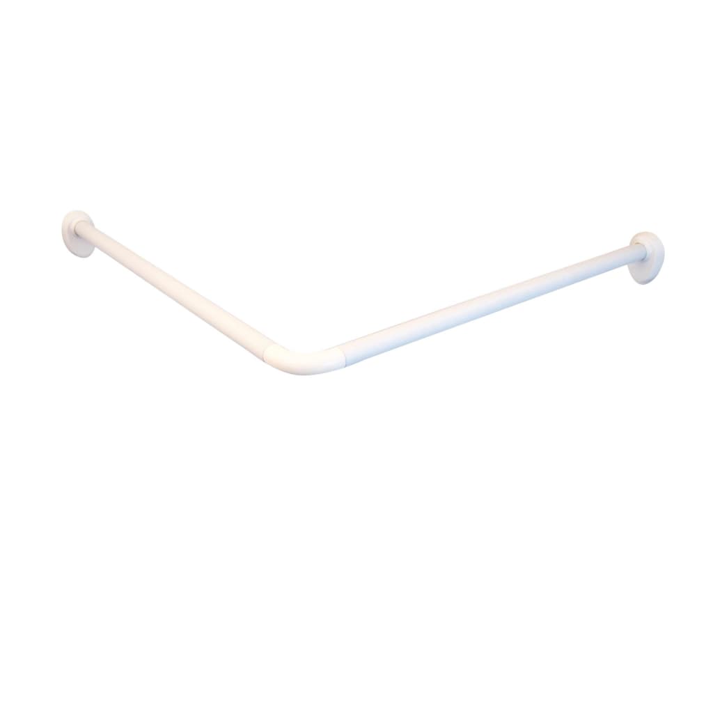 RIDDER Hoekdouchegordijnstang 80x80x2,5 cm wit afbeelding