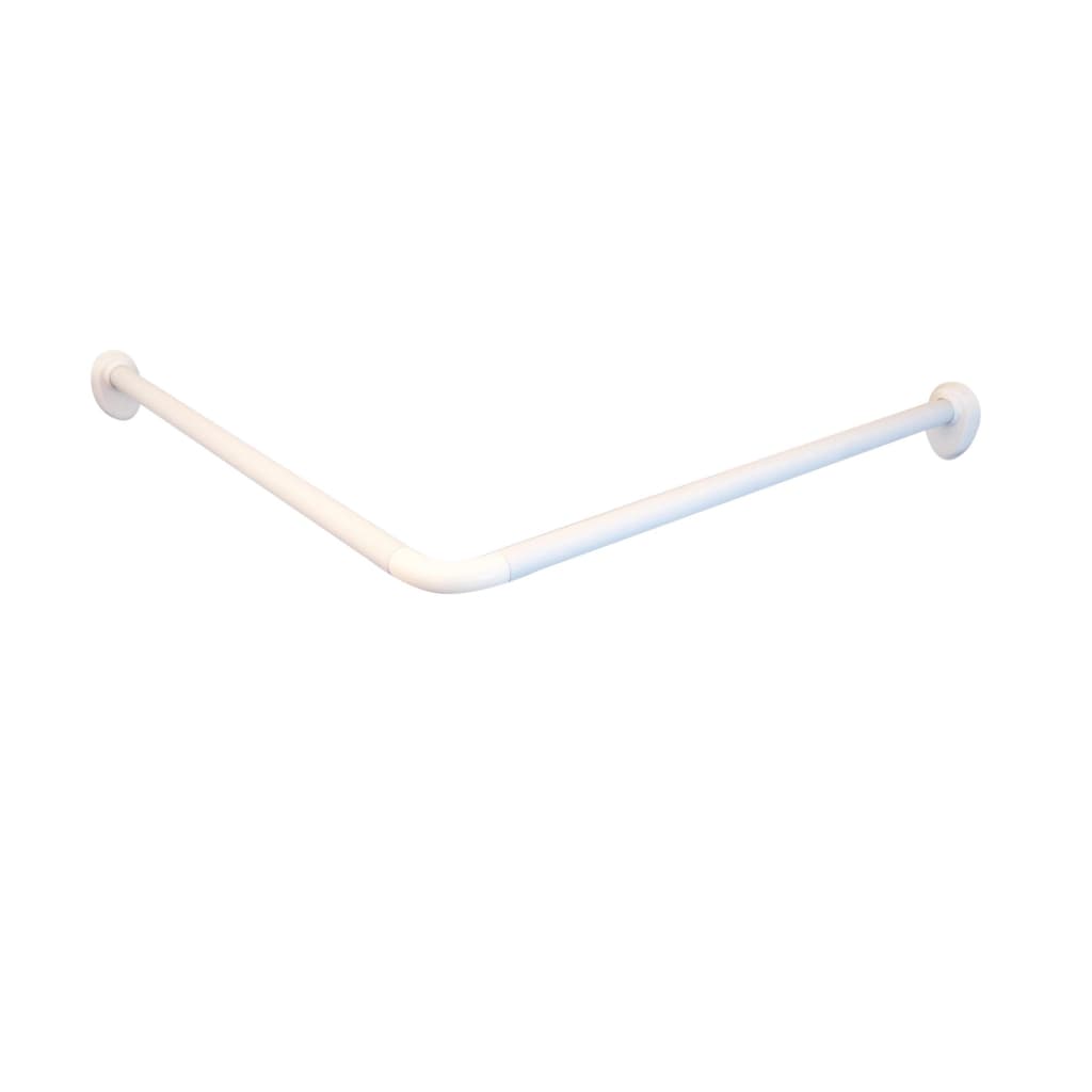 RIDDER Tringle de rideau de douche d'angle Blanc 90x90x2,5 cm