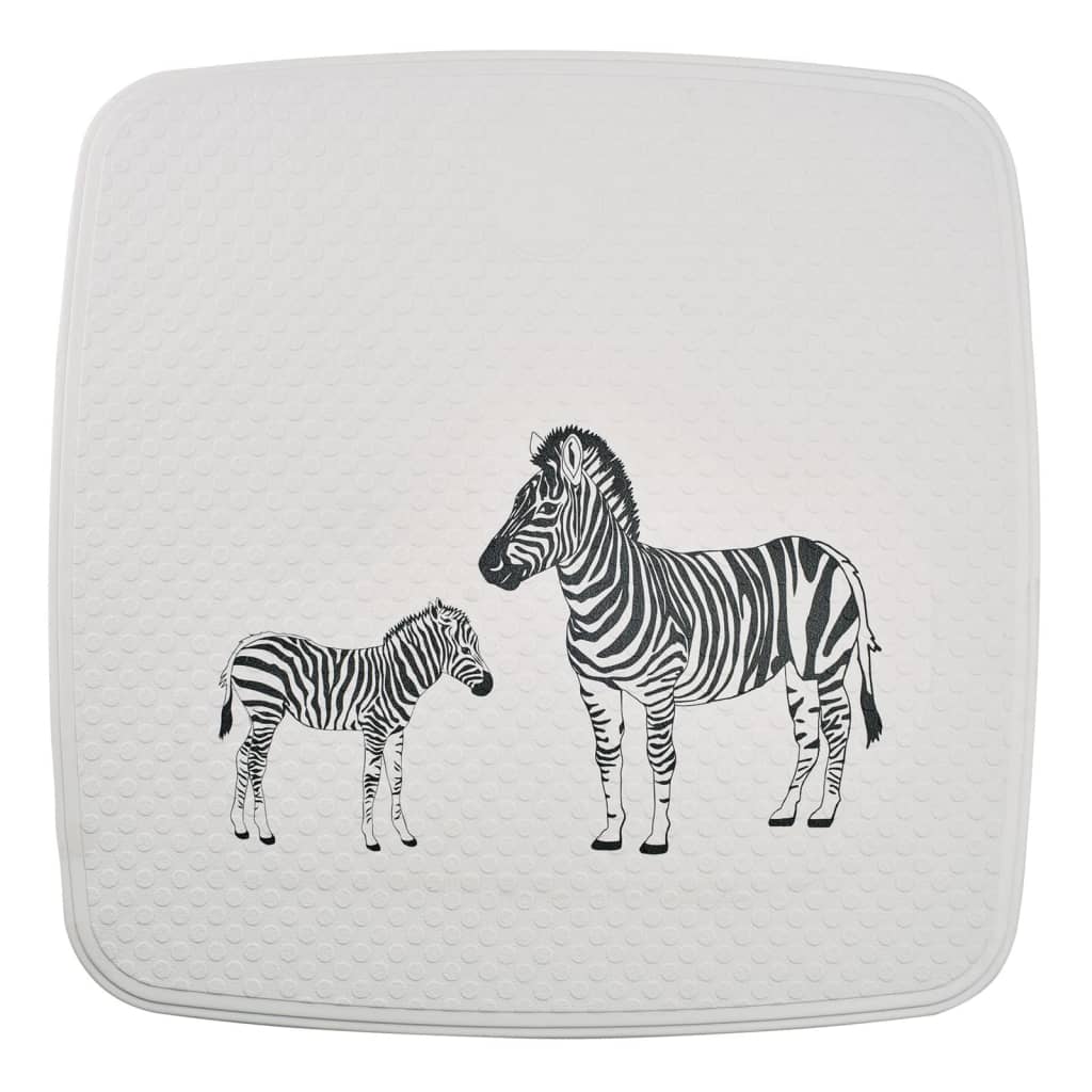 RIDDER Tapis de douche Zebra 54x54 cm Blanc et noir