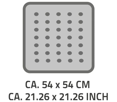 RIDDER Tapis de douche antidérapant Capri 54 x 54 cm Blanc 66281