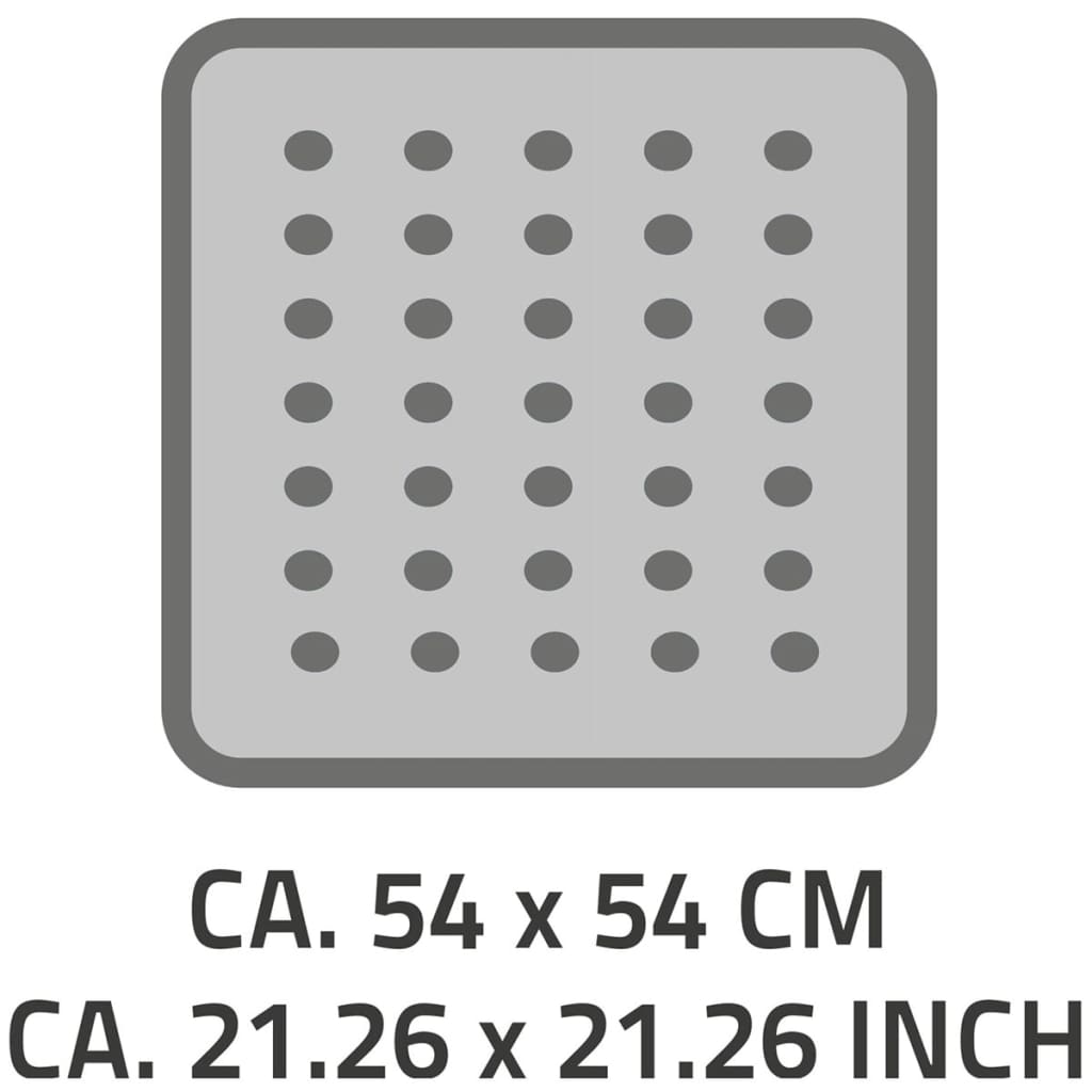 RIDDER Sklisikker dusjmatte Plattfuß 54x54 cm grå 67287