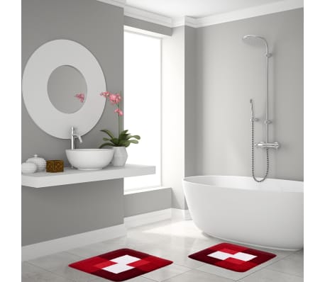 RIDDER Tappetino per Bagno Coins 55x50 cm Rosso 7103806