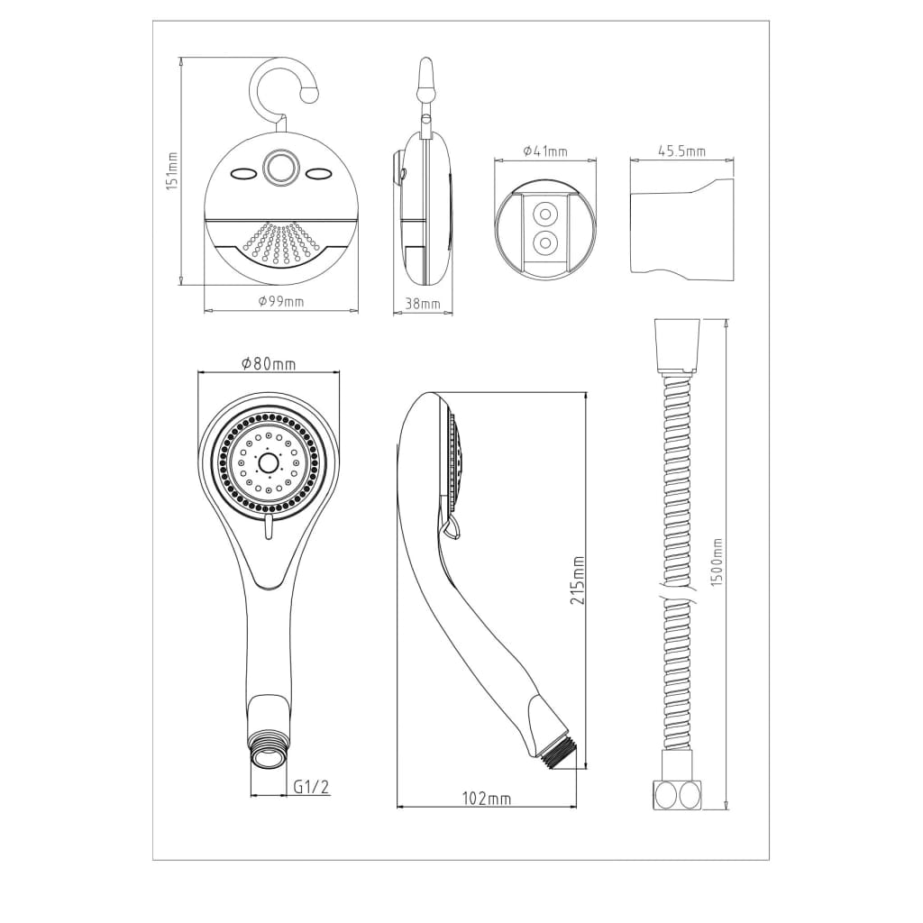 

SCHÜTTE Handdoucheset met radio SHOWER & SWING chroomkleurig