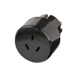 Brennenstuhl reseadapter, AU/Asien till EU, jordad, svart