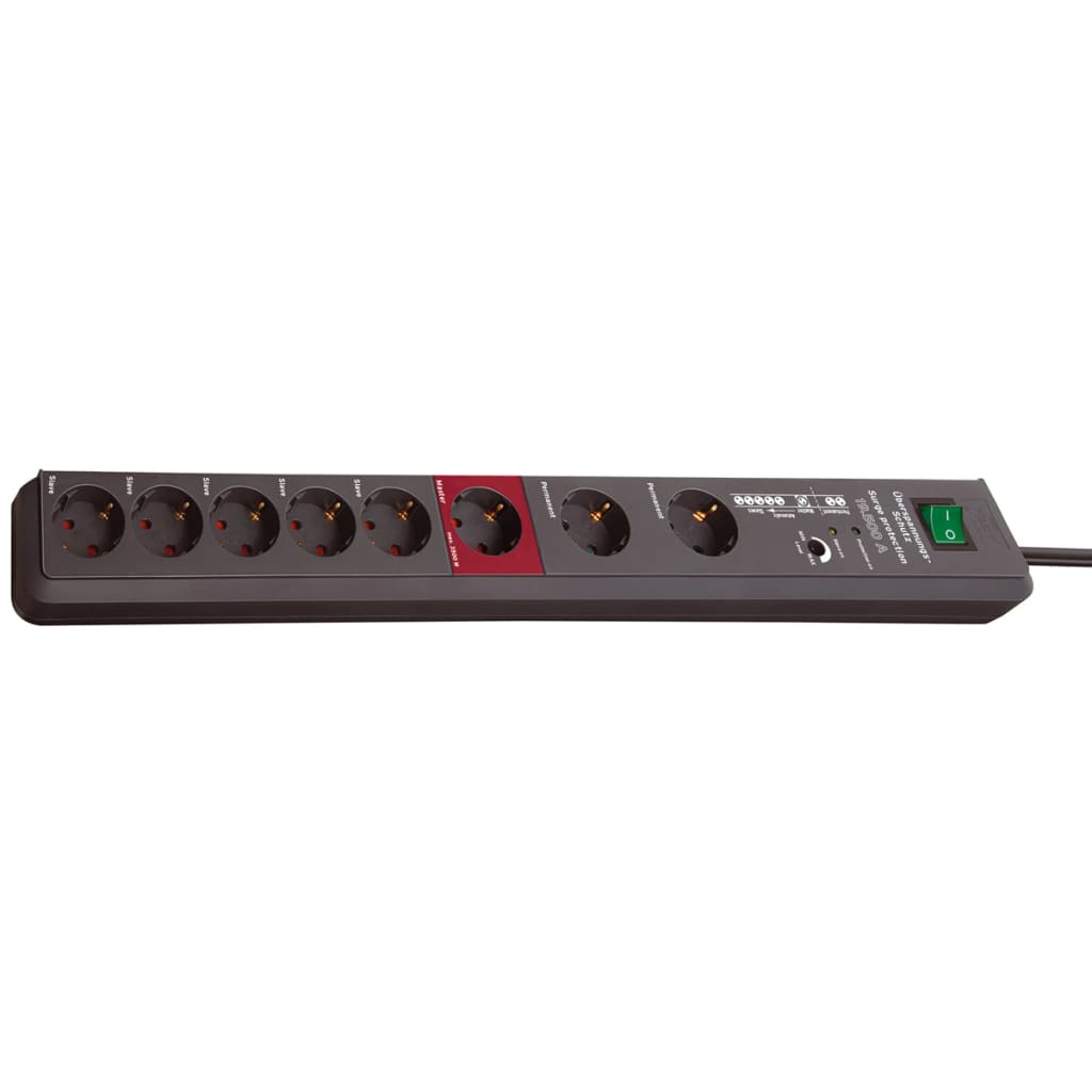 

Brennenstuhl Stekkerdoos Secure-Tec 8-weg 2 permanent 1 master 5 slave