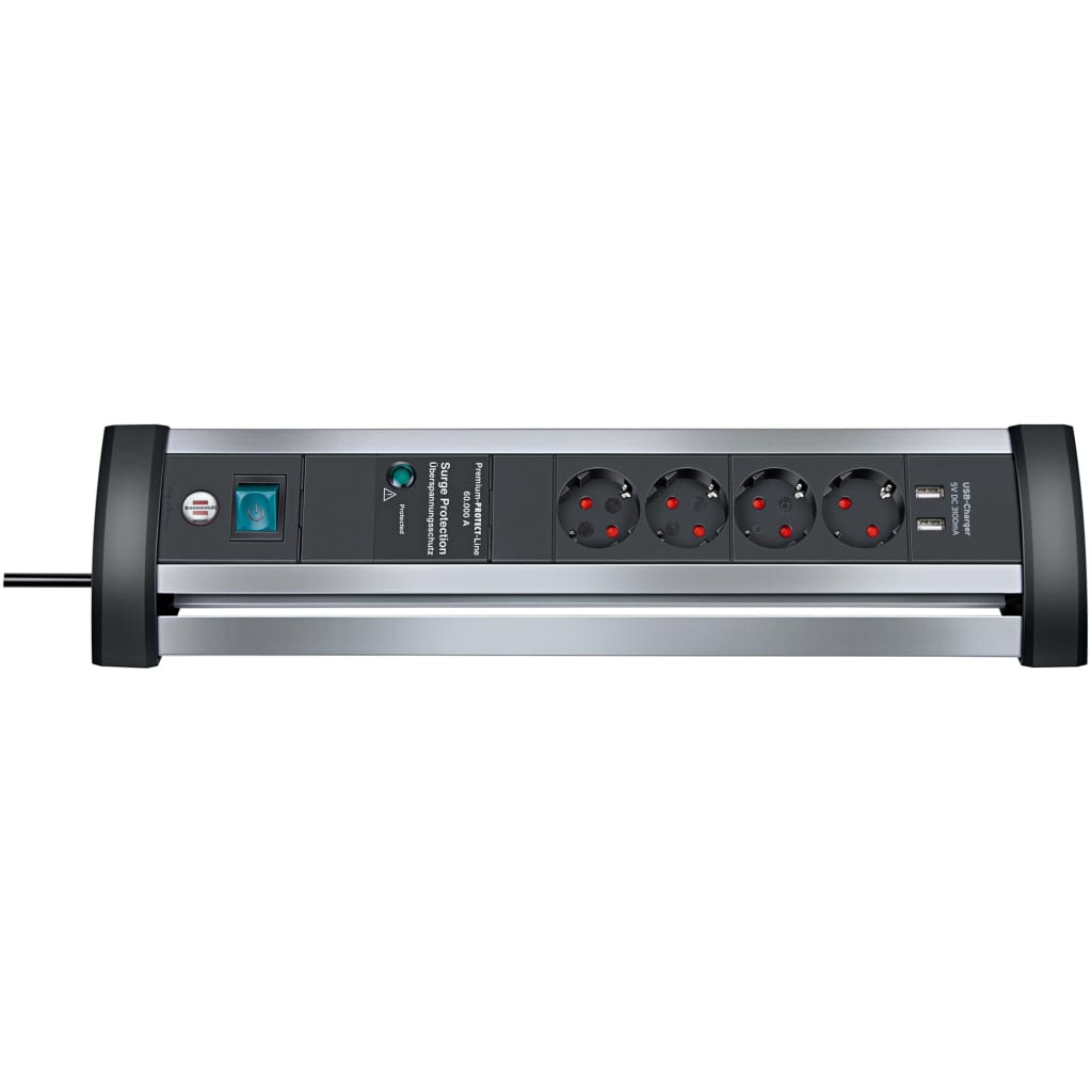 

Brennenstuhl Stekkerdoos 4-voudig Alu-Office-Line 60000 A