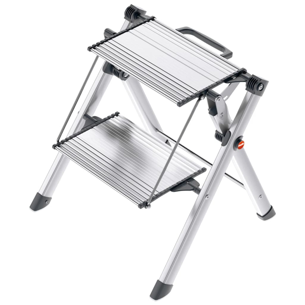 Hailo Huishoudtrap met 2 treden Mini Comfort 45 cm aluminium 4310-100