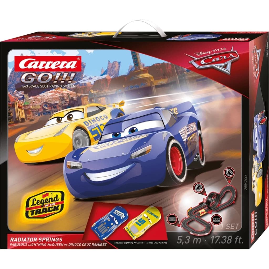 Afbeelding Carrera Go racebaan Disney Pixar Cars 530 cm zwart door Vidaxl.nl