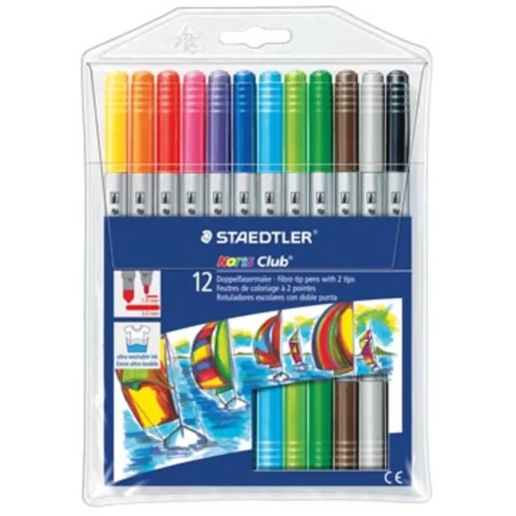 STAEDTLER viltstift Noris Club, ophangbare etui met 12 stuks