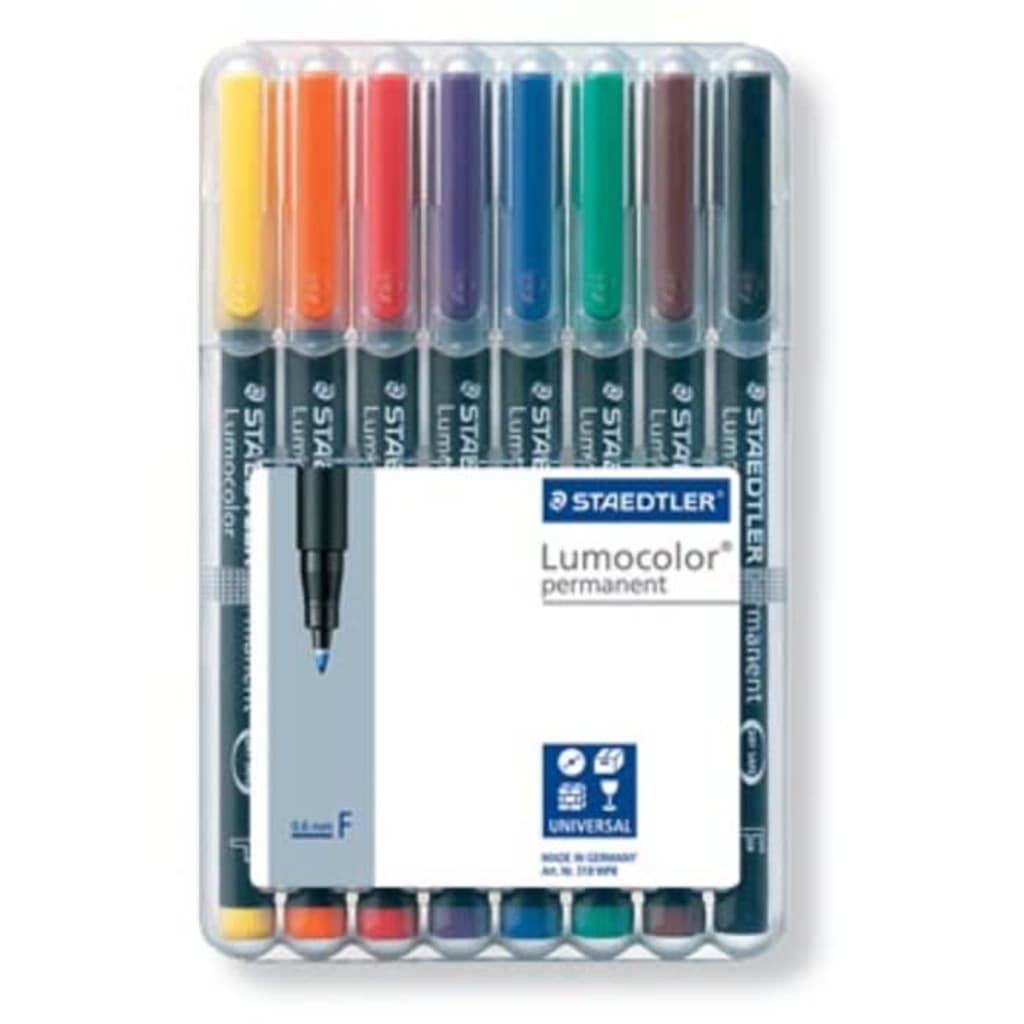 STAEDTLER OHP-marker Lumocolor Permanent geassorteerde kleuren, box...