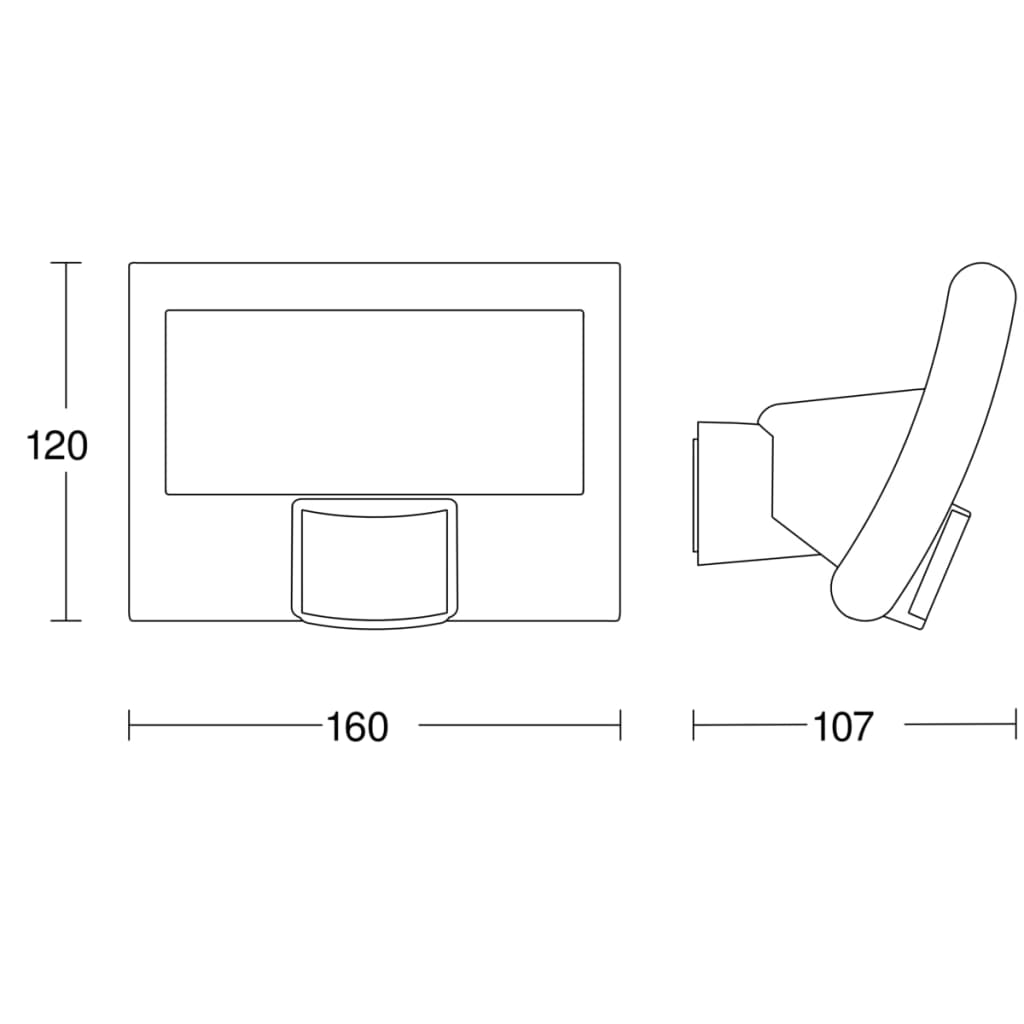 Proiettore Per Esterni Curvo A Sensore Antracite XLED 012076 Steinel 10 width=274