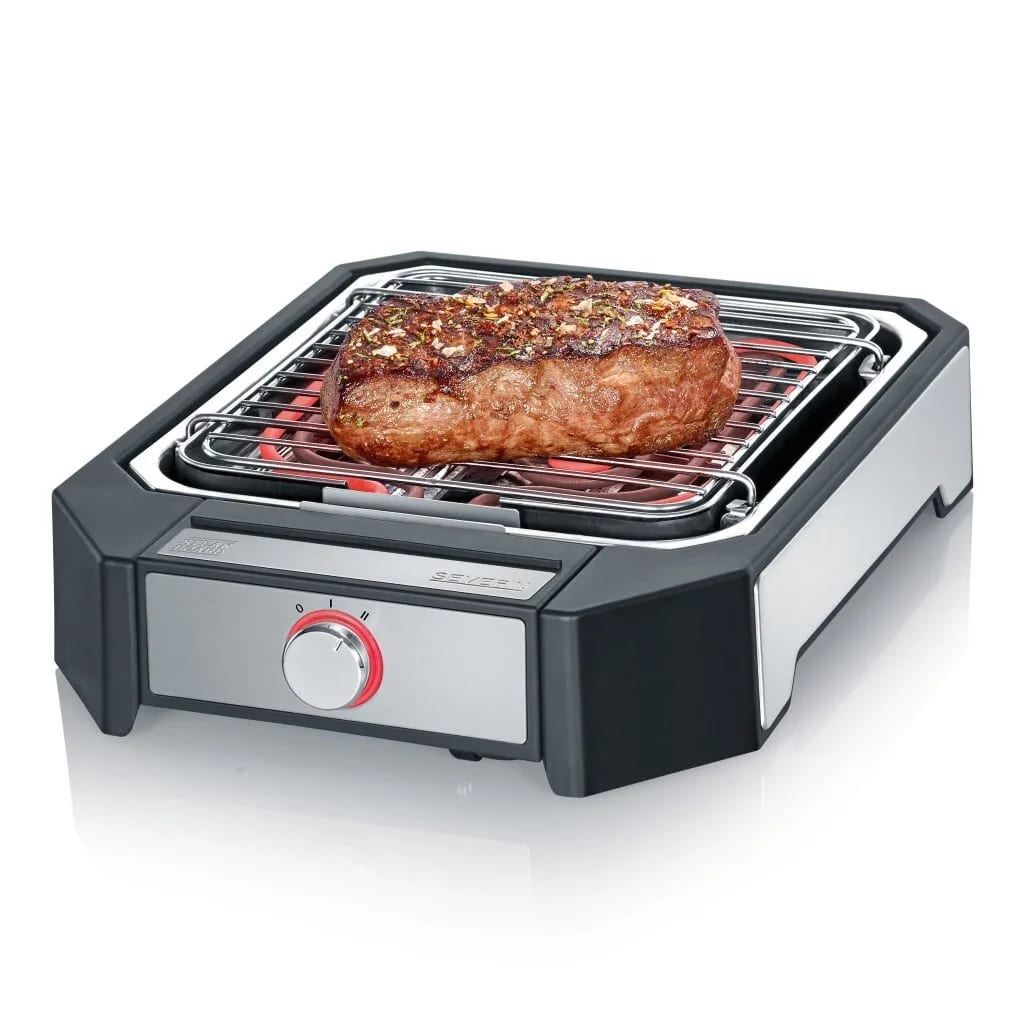 Afbeelding Severin PG8545 Tafelbarbecue Steak Grill Zwart/RVS door Vidaxl.nl