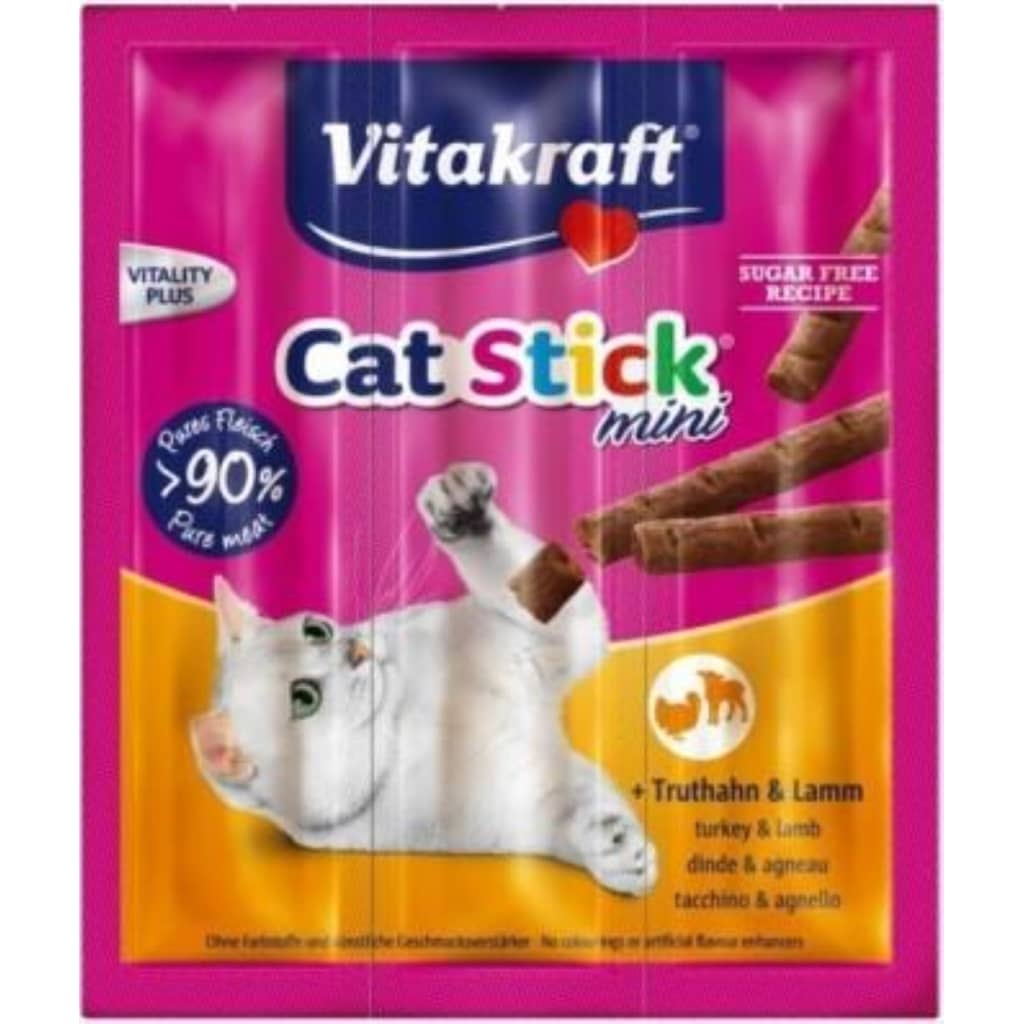 Afbeelding Vitakraft Catsticks Mini Kalkoen/Lam kattensnoep 3 stuks door Vidaxl.nl