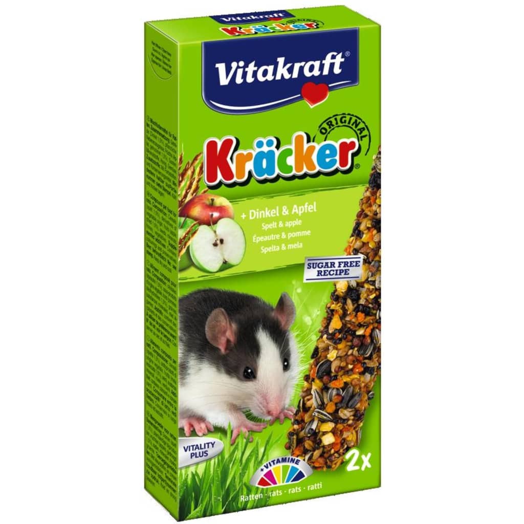 Afbeelding Vitakraft Ratten Kracker Corn/Fruit - Knaagdiersnack - 2 stuks door Vidaxl.nl
