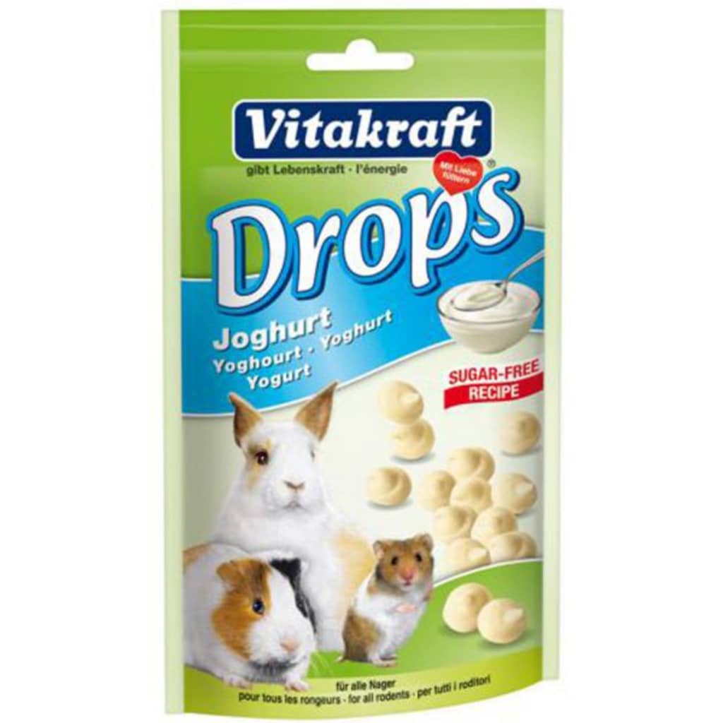 Afbeelding Vitakraft Knaagdier Drops - Konijnensnack - Yoghurt door Vidaxl.nl