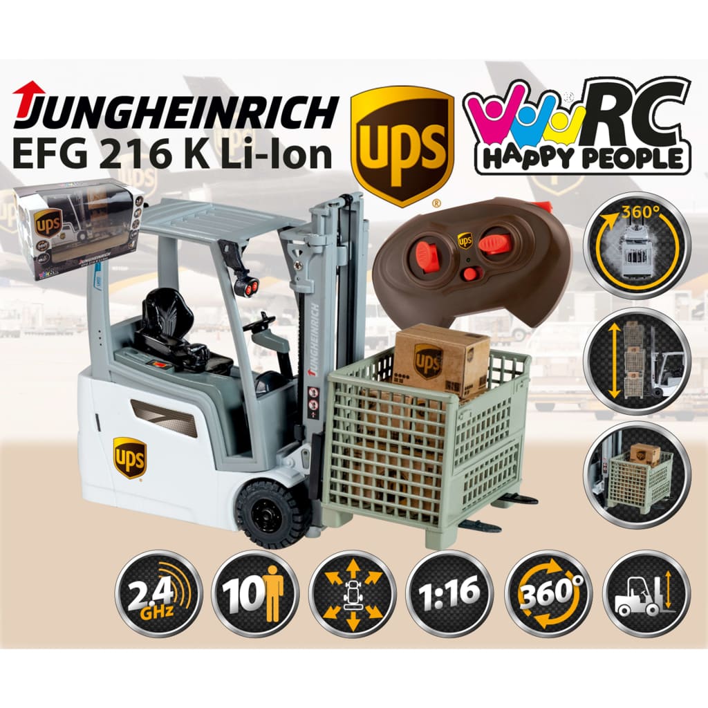 

UPS Speelgoedvorkheftruck radiografisch Jungheinrich 1:13