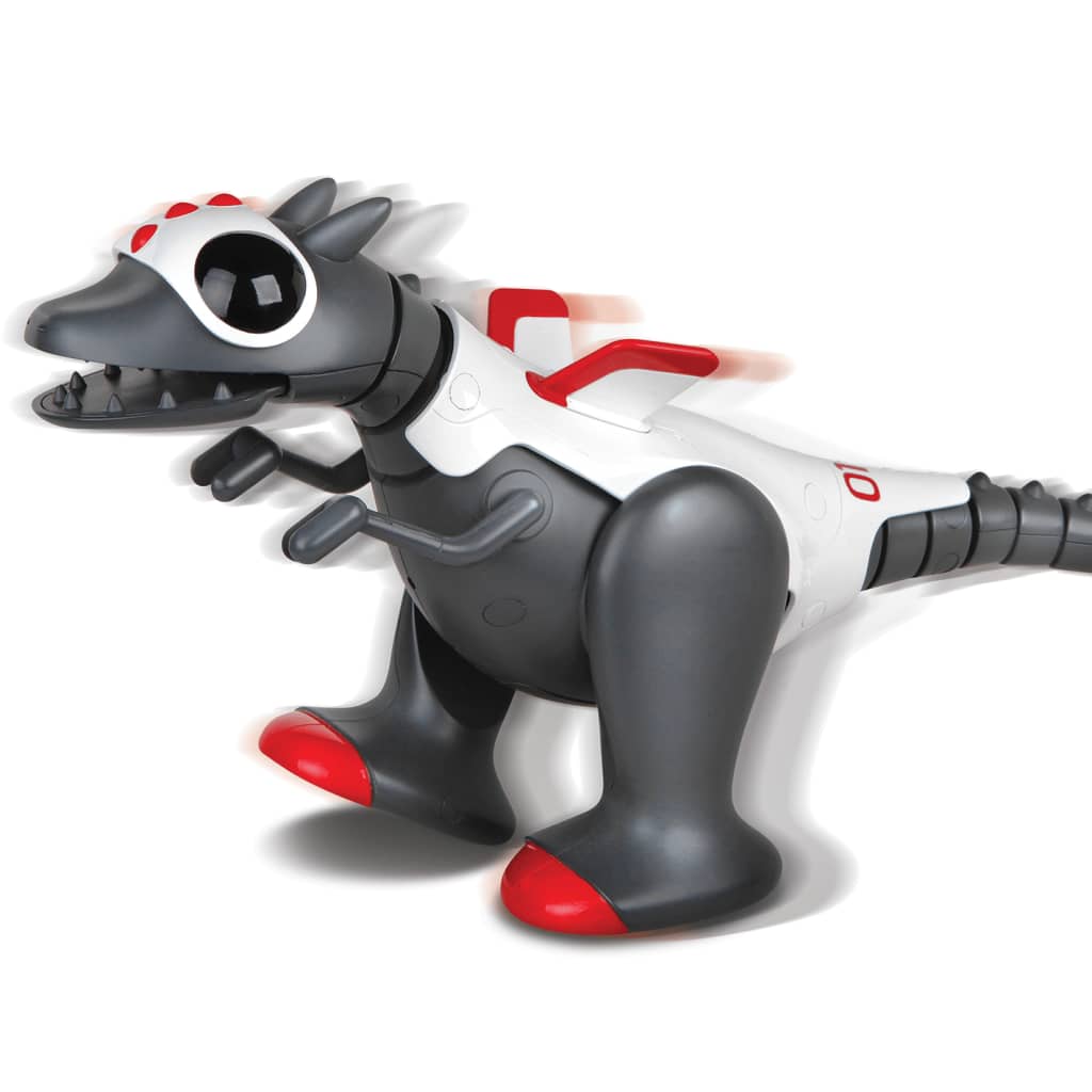 Happy People Robo Dragon lopende robot 35 cm grijs/wit/rood Happy People Robo Dragon lopende robot 35 cm grijs/wit/rood