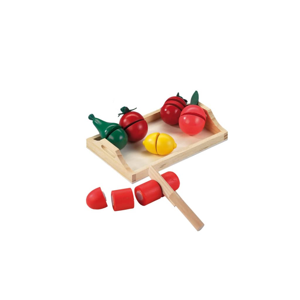 Happy People houten speelgoedeten groenten en fruit 8-delig