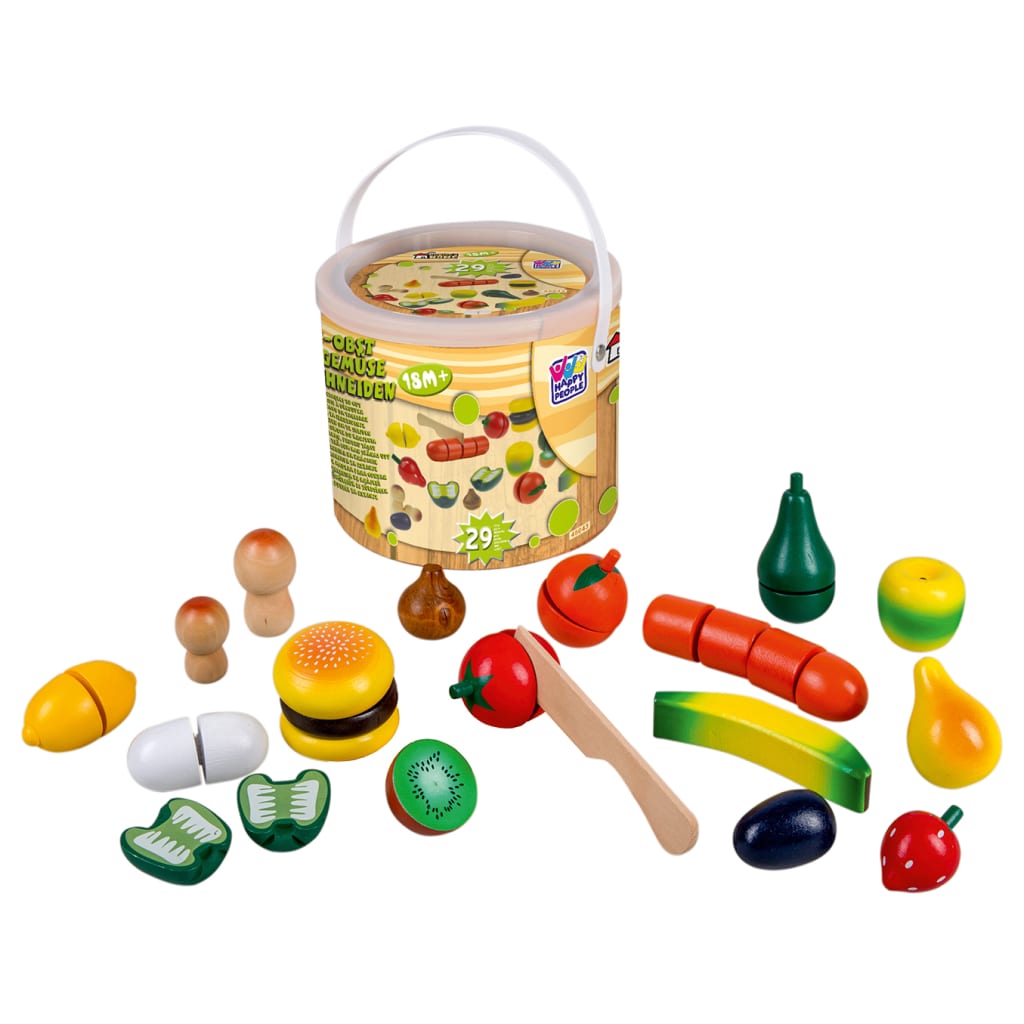 

Happy People Speelfruit en -groenten hout meerkleurig