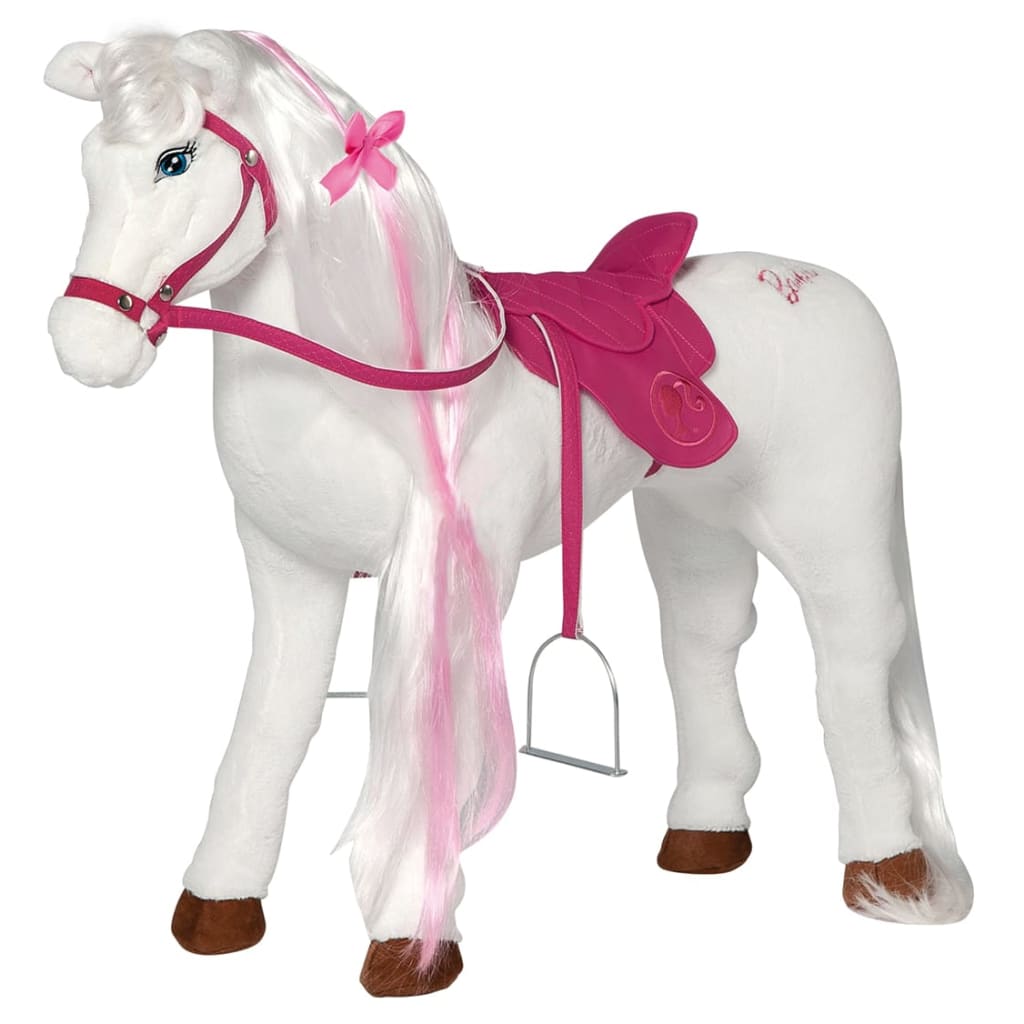 Barbie paard met geluid wit 81 cm