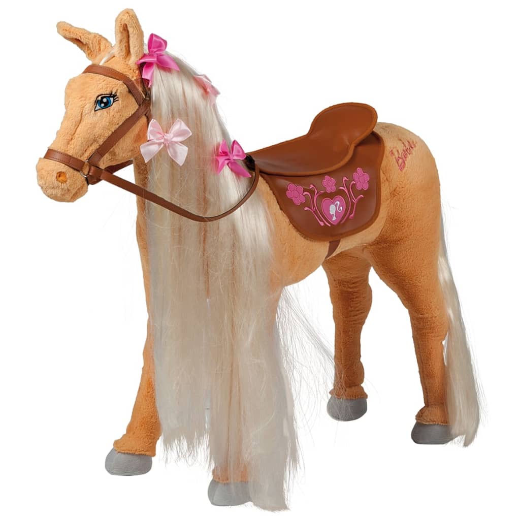 Barbie paard met geluid bruin 81 cm