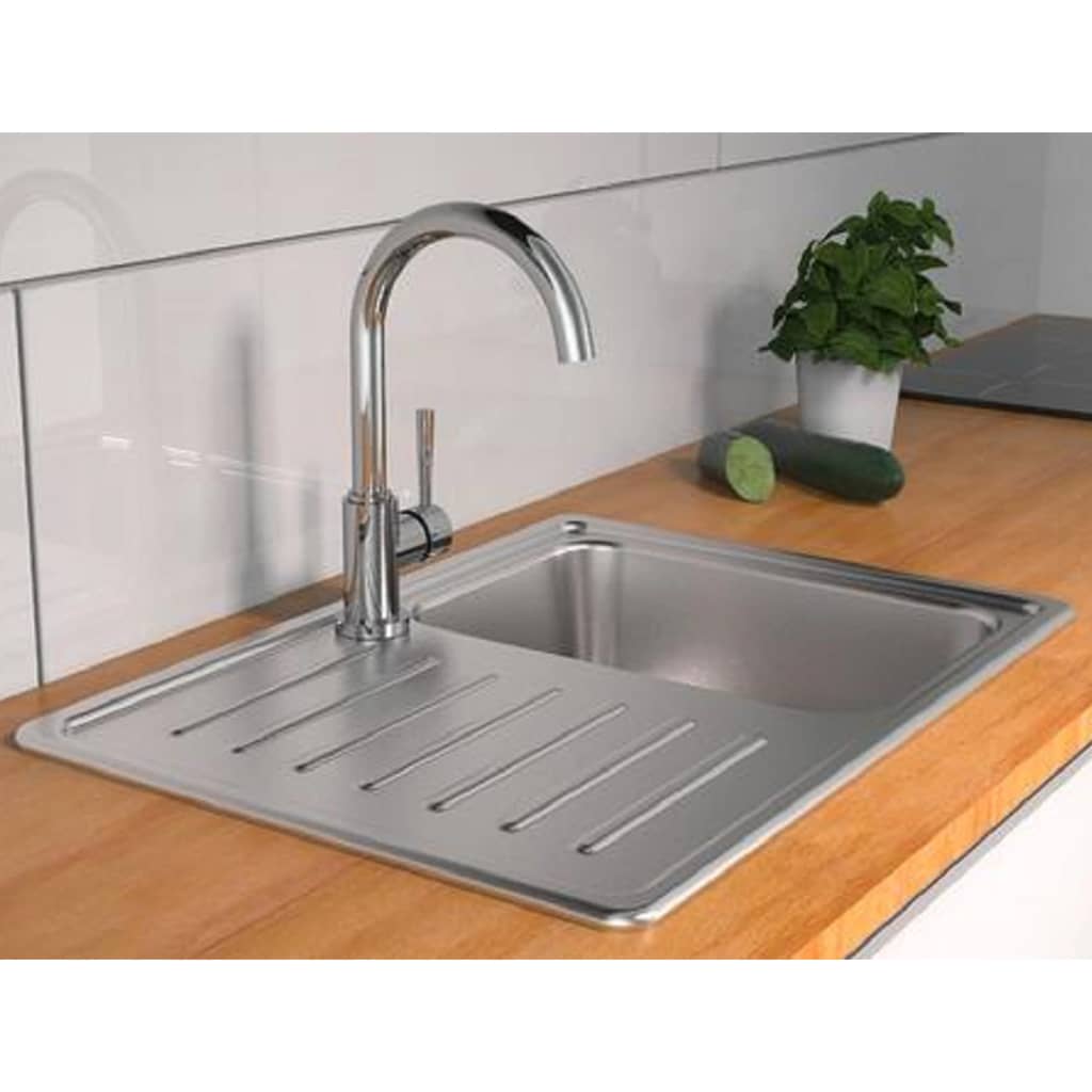 SCHÜTTE Sink Mixer with Round Spout CORNWALL Low Pressure Chrome