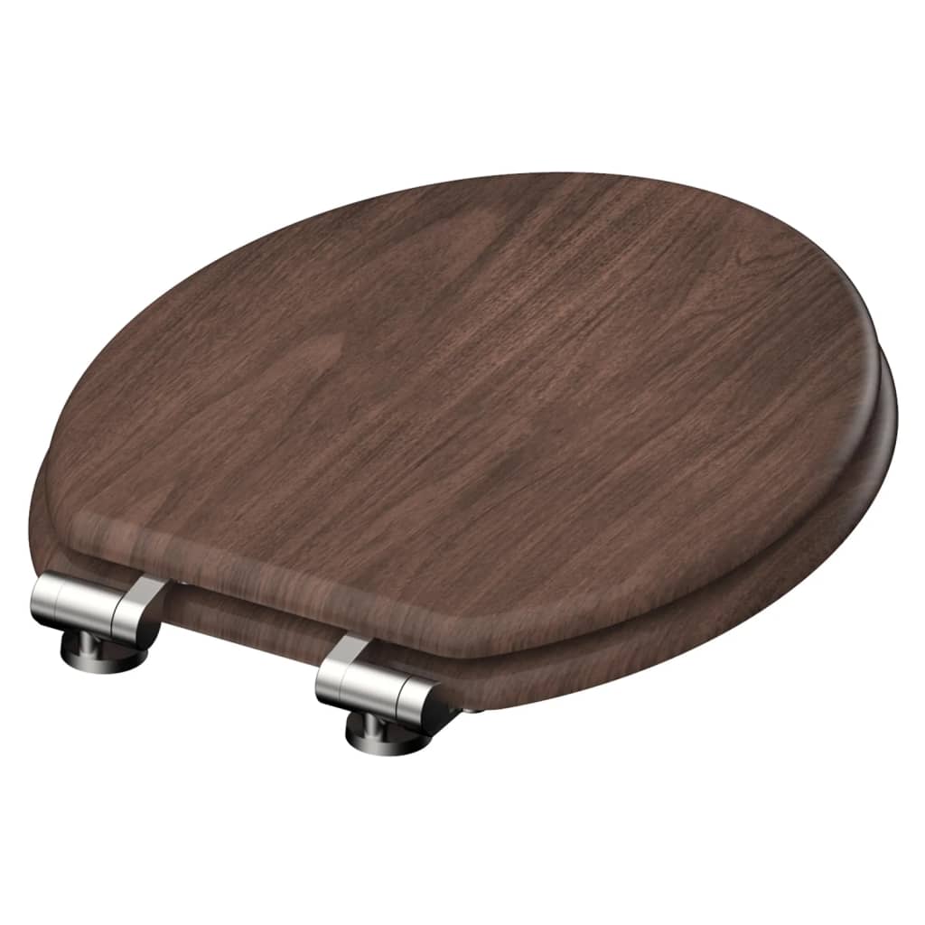 SCHÜTTE Toiletbril soft-close DARK WOOD MDF - Afbeelding 7