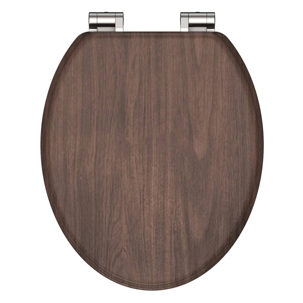 SCHÜTTE Toiletbril soft-close DARK WOOD MDF - Afbeelding 8