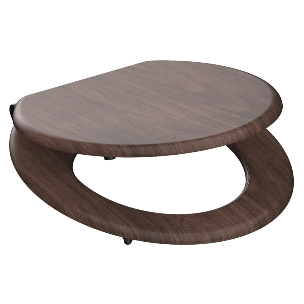 SCHÜTTE Toiletbril soft-close DARK WOOD MDF - Afbeelding 9
