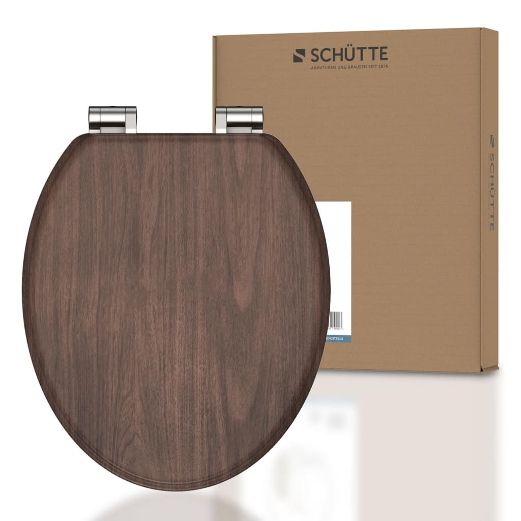 SCHÜTTE Toiletbril soft-close DARK WOOD MDF - Afbeelding 10