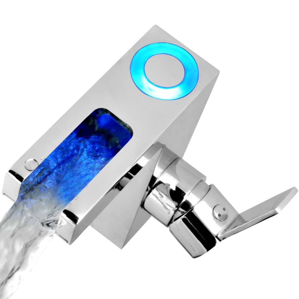 

SCHÜTTE LED-wastafelmengkraan met watervaluitloop ORINOCO chroom