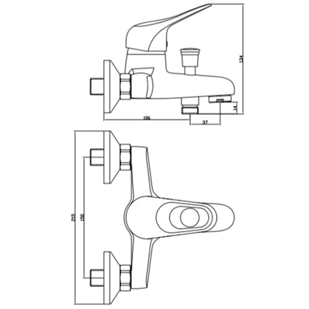 SCHÜTTE Baterie mixer de duș și cadă „PORTO”, crom