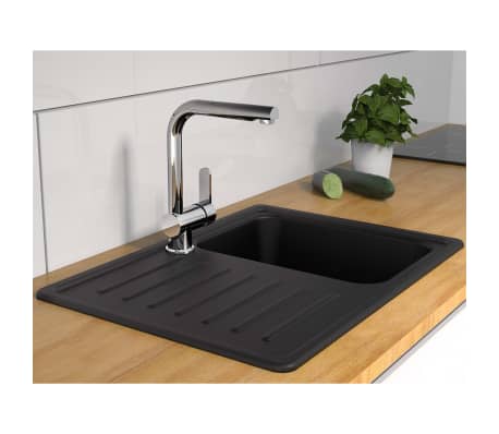 SCHÜTTE Sink Mixer with Pull-out Spray LONDON Low Pressure Chrome