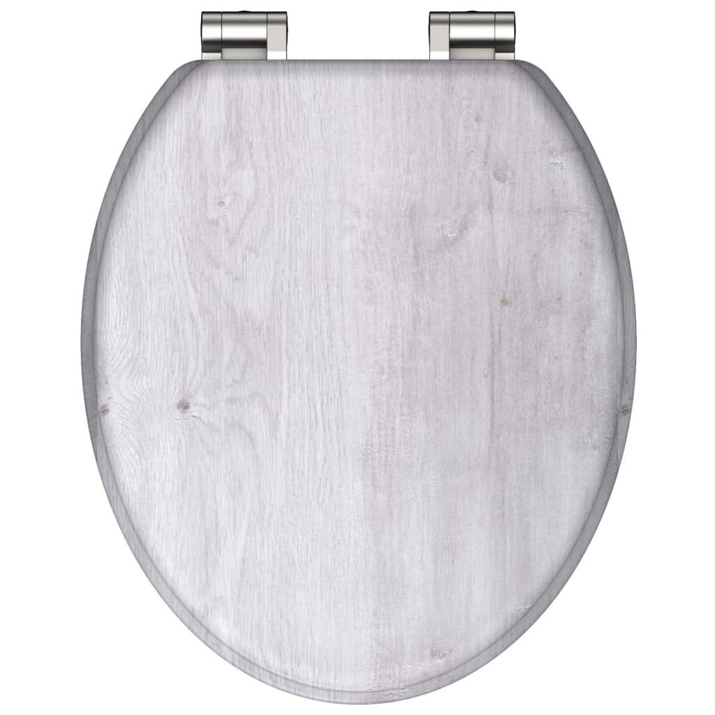 SCHÜTTE Siège de toilette avec fermeture en douceur LIGHT WOOD MDF