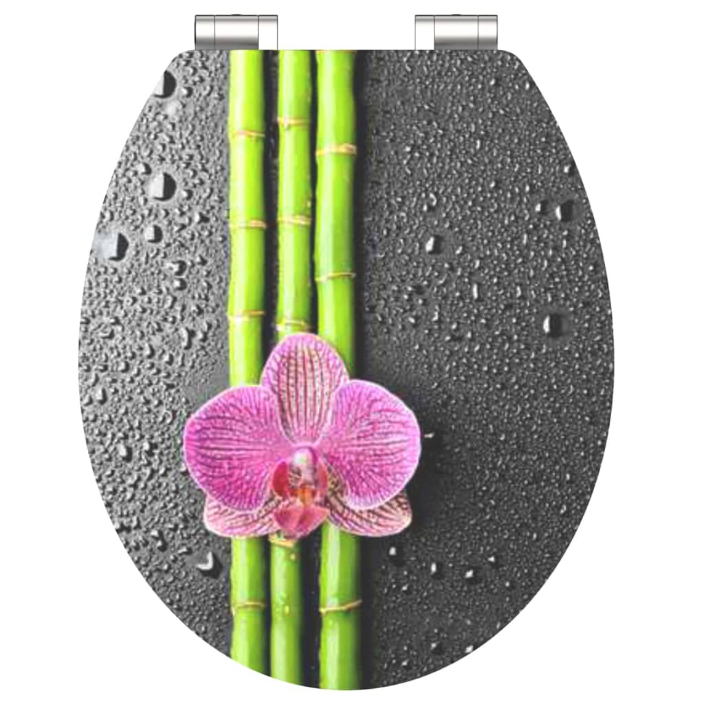 SCHÜTTE Siège de toilette brillant avec fermeture en douceur ASIA MDF