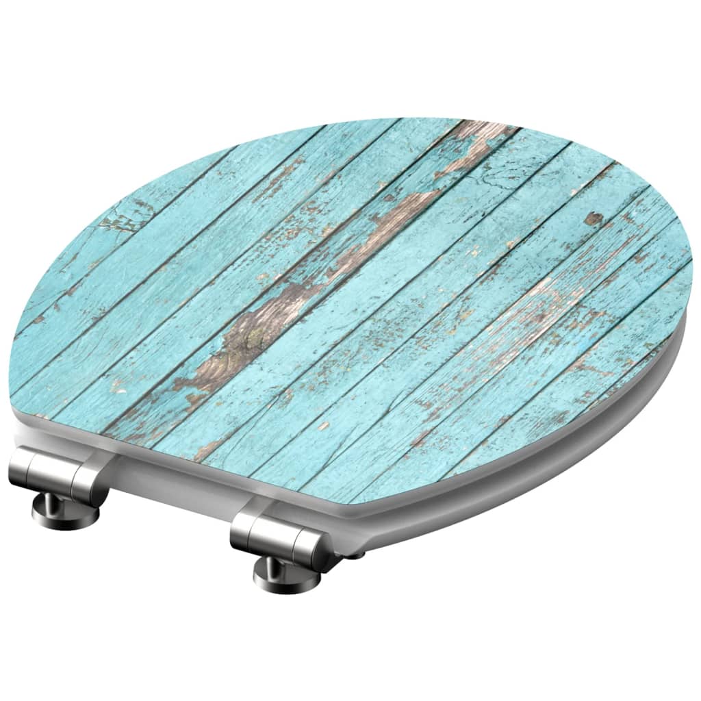 SCHÜTTE Toiletbril met soft-close BLUE WOOD MDF hoogglans afbeelding