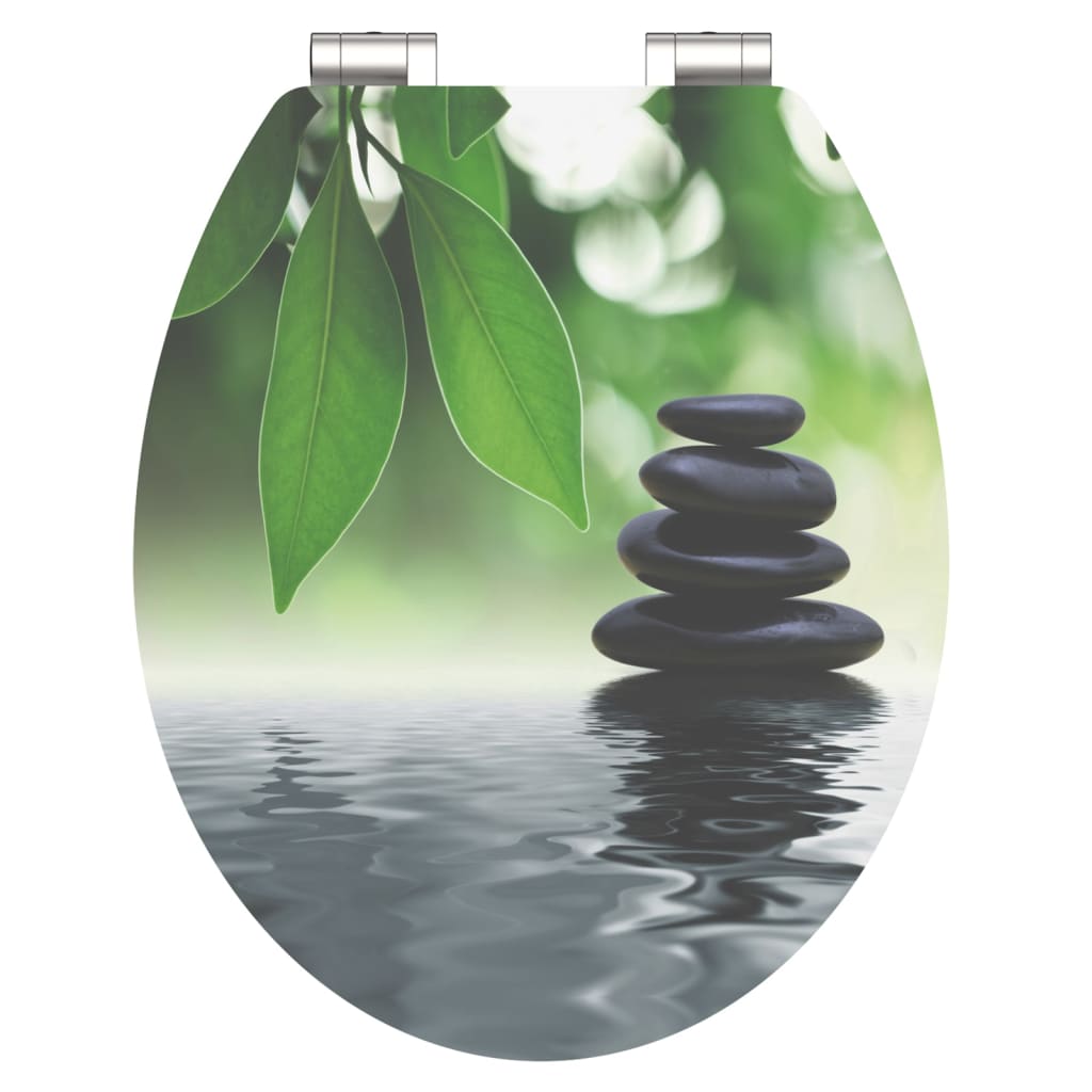 SCHÜTTE Siège de toilette brillant avec fermeture en douceur OASIS MDF