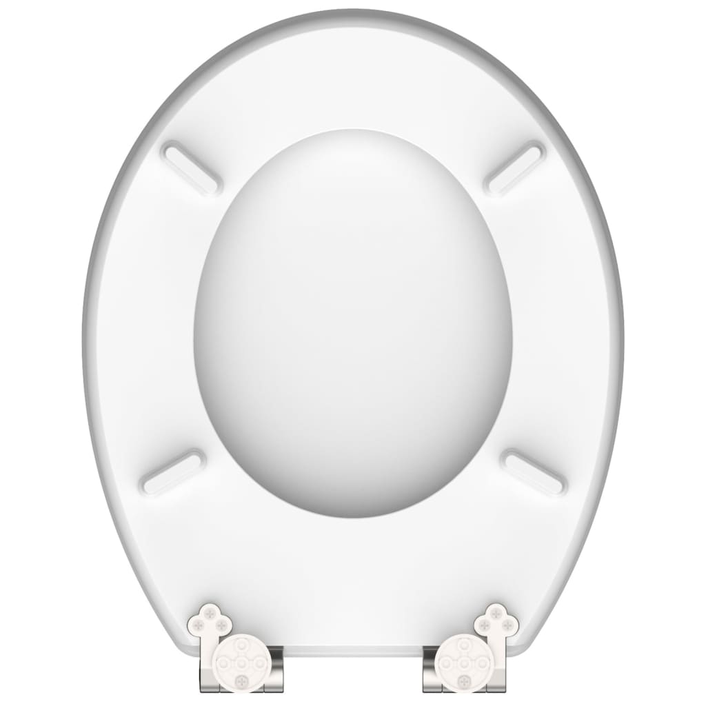 Scaun toaletă OASIS cu închidere silențioasă extralucios MDF