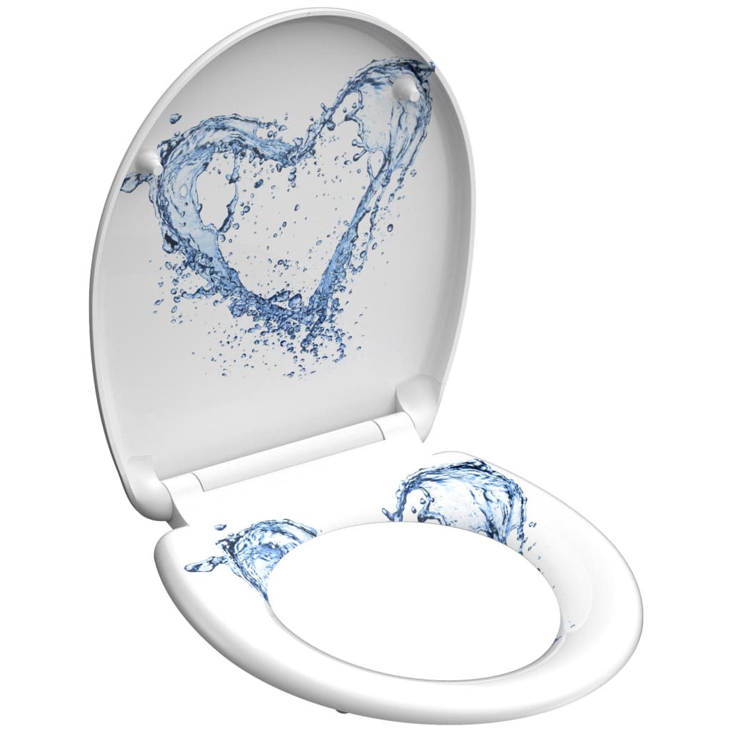 

SCHÜTTE Toiletbril met soft-close BLUE HEART duroplast wit