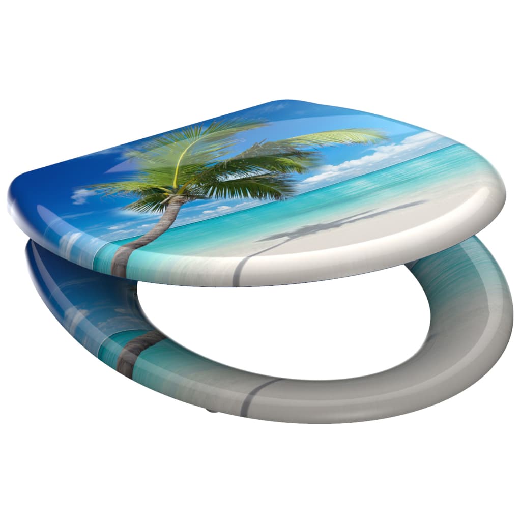 Thumbnail - SCHÜTTE Toilettensitz mit Absenkautomatik CARRIBEAN Duroplast Bedruckt