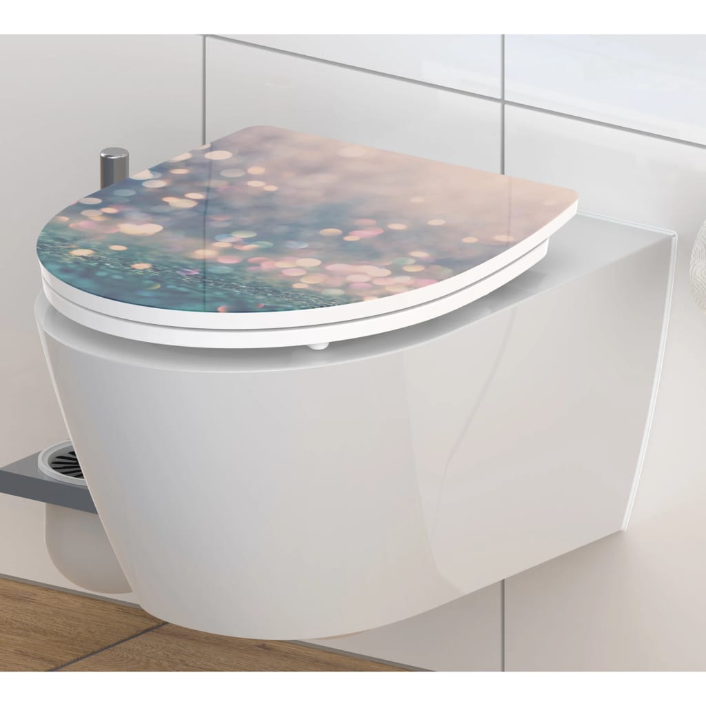 

SCHÜTTE Toiletbril met soft-close MAGIC LIGHT duroplast hoogglans