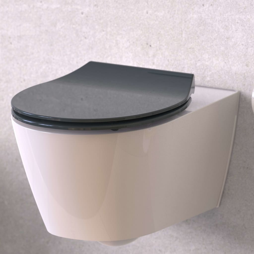 

SCHÜTTE Toiletbril met soft-close SLIM ANTHRAZIT duroplast antraciet