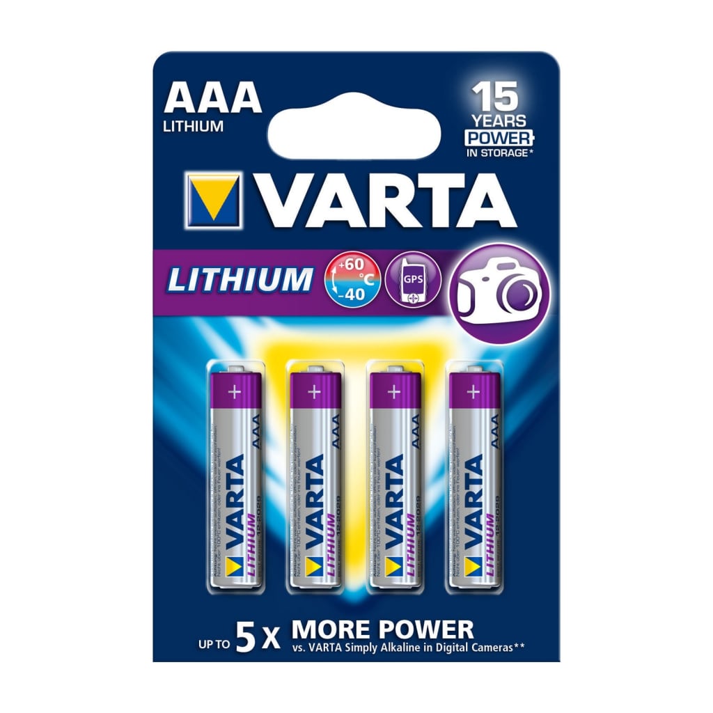 Varta Lithium Batterij Professional AAA 4 Stuks