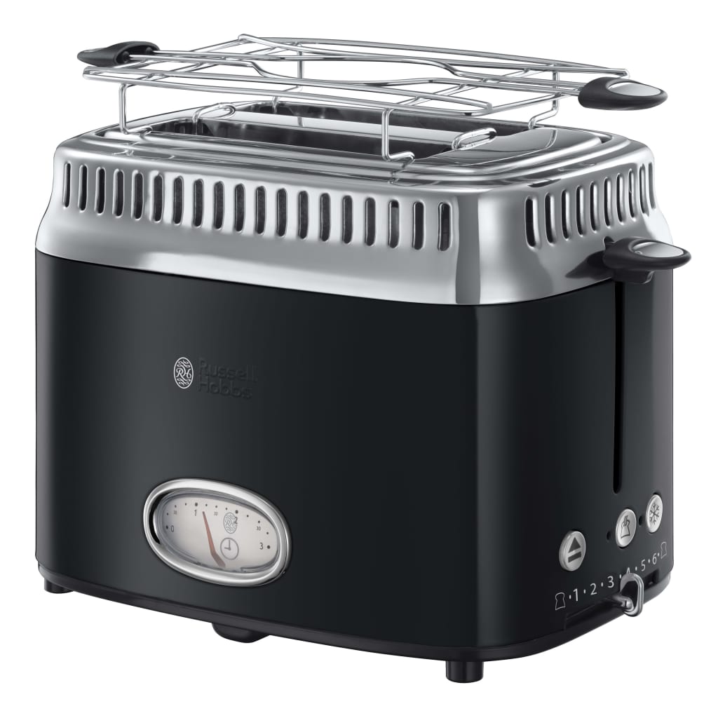 

Russell Hobbs Broodrooster Retro 1300 W klassiek zwart