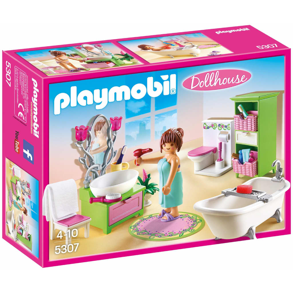 Afbeelding Playmobil Dollhouse: Badkamer met bad op pootjes (5307) door Vidaxl.nl