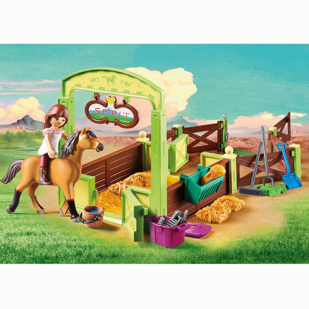 Playmobil 9478 Lucky & Spirit Met Paardenbox