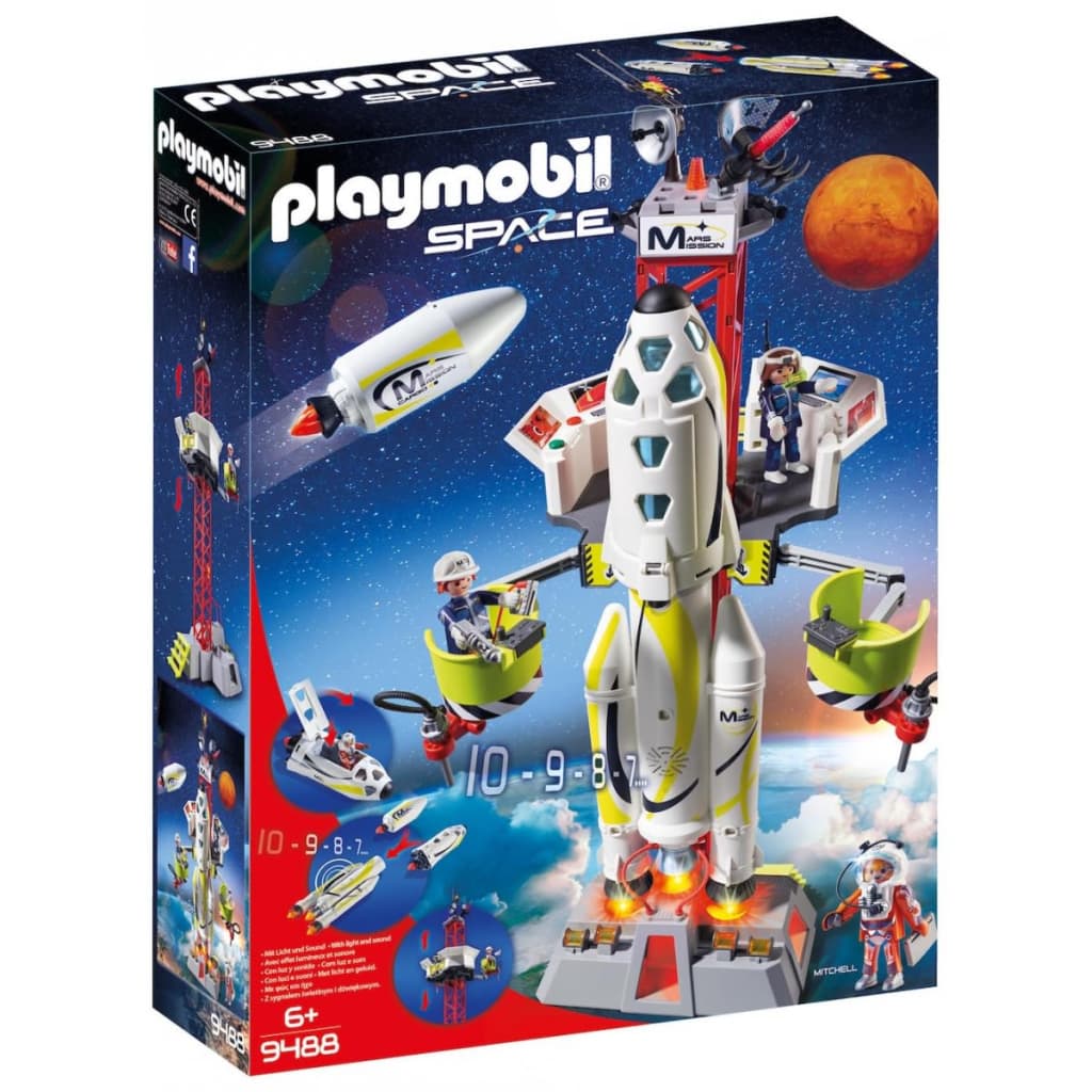 Playmobil 9488 Mars-raket Met Lanceerplatform
