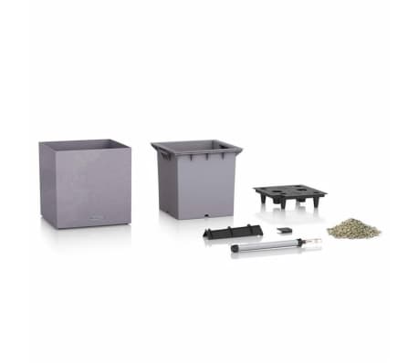 LECHUZA Jardinière CANTO Stone 30 Low ALL-IN-ONE Gris pierre