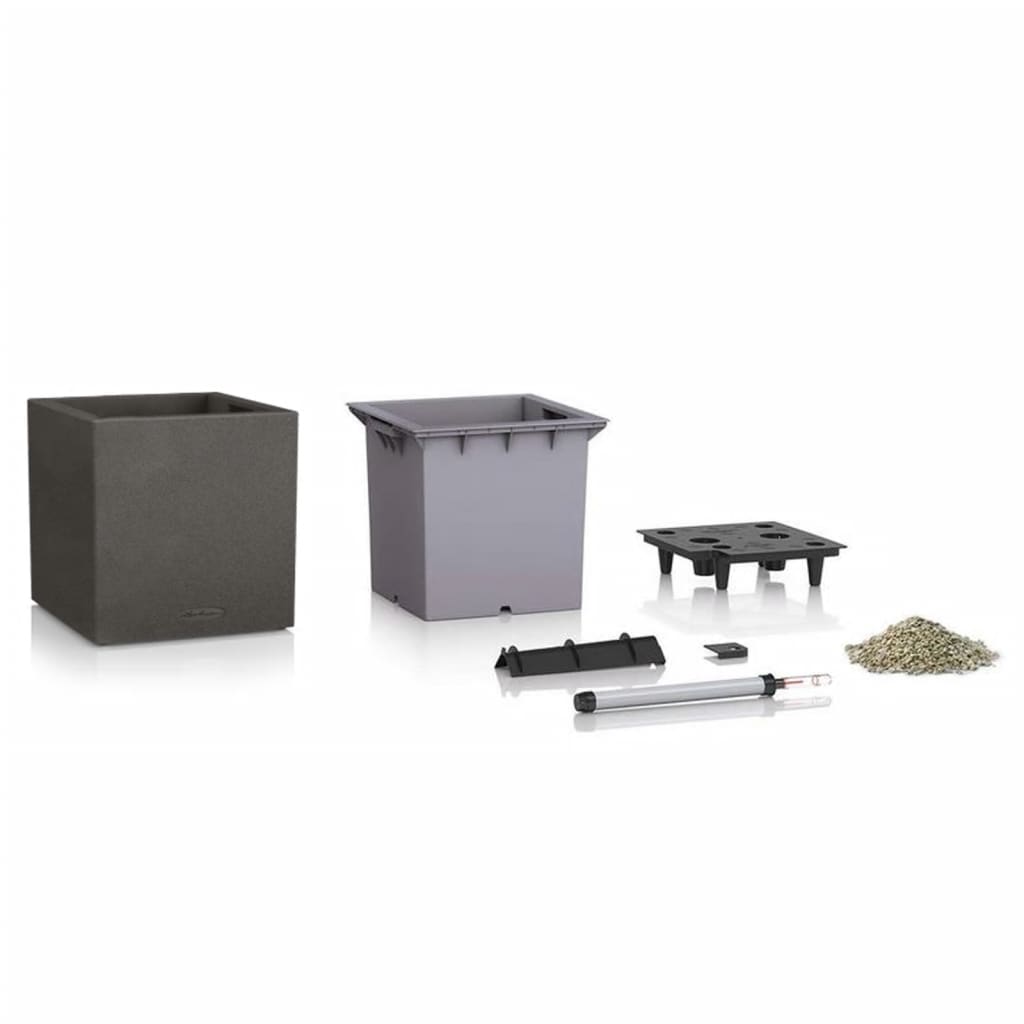 

LECHUZA Plantenbak CANTA Stone 30 Low ALL-IN-ONE grafietzwart